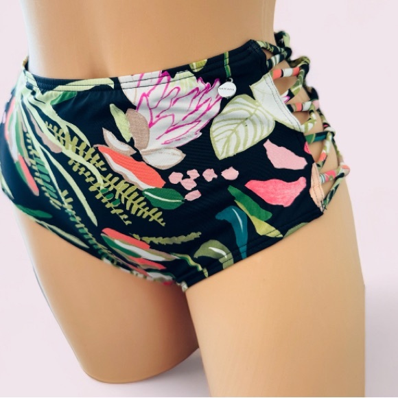 Lascana Strappy Swim High Waisted Bikini Bottom - Picture 5 of 8